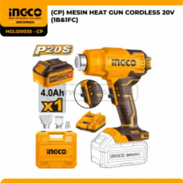 HGLI20025 - CP - (CP) MESIN HEAT GUN CORDLESS 20V (1B&1FC)